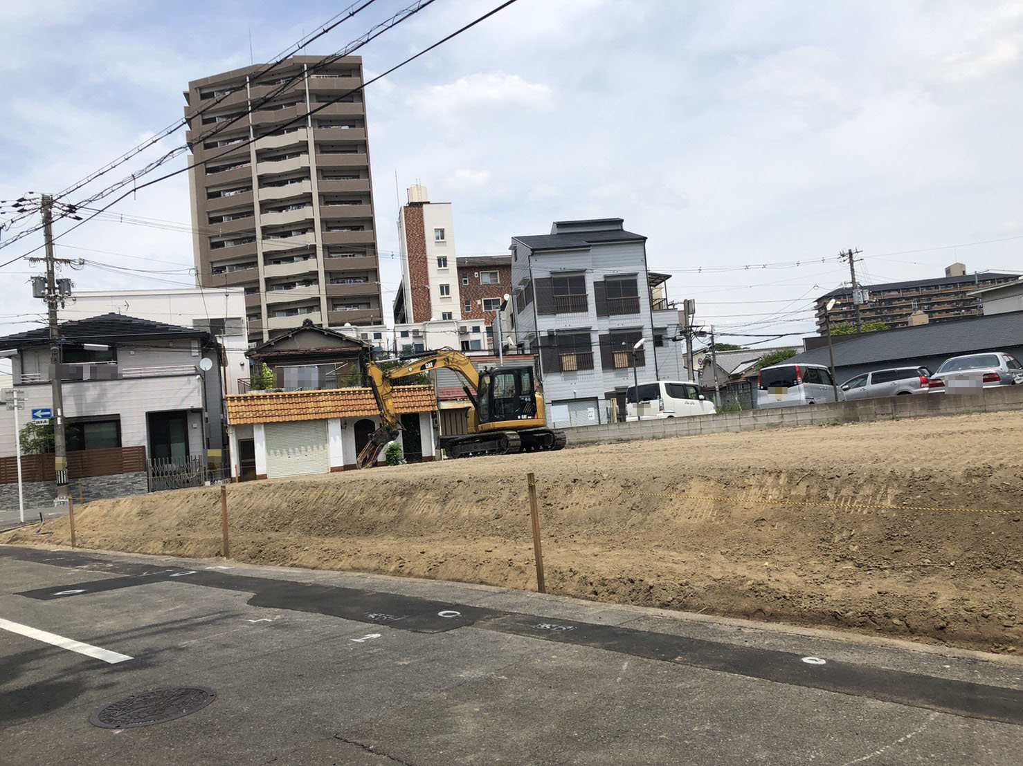 大阪市城東区鴫野東の施工現場風景